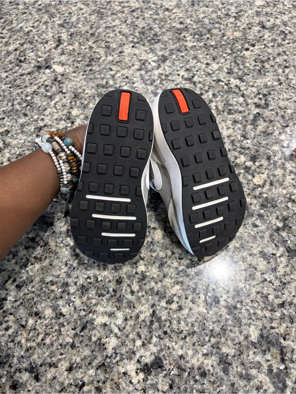 Nike Kids Gray and White Sneakers - Picture 5 of 11